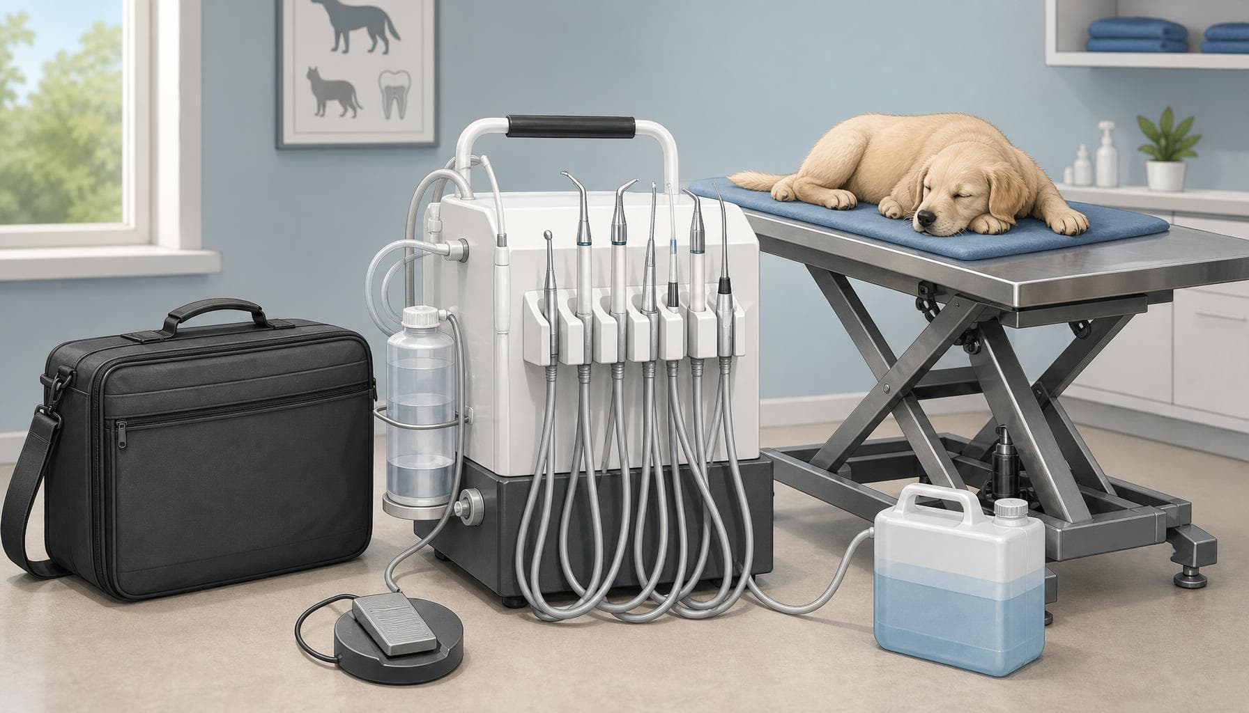 Portable Dental Unit: Mobility, Interfaces and Upgrades