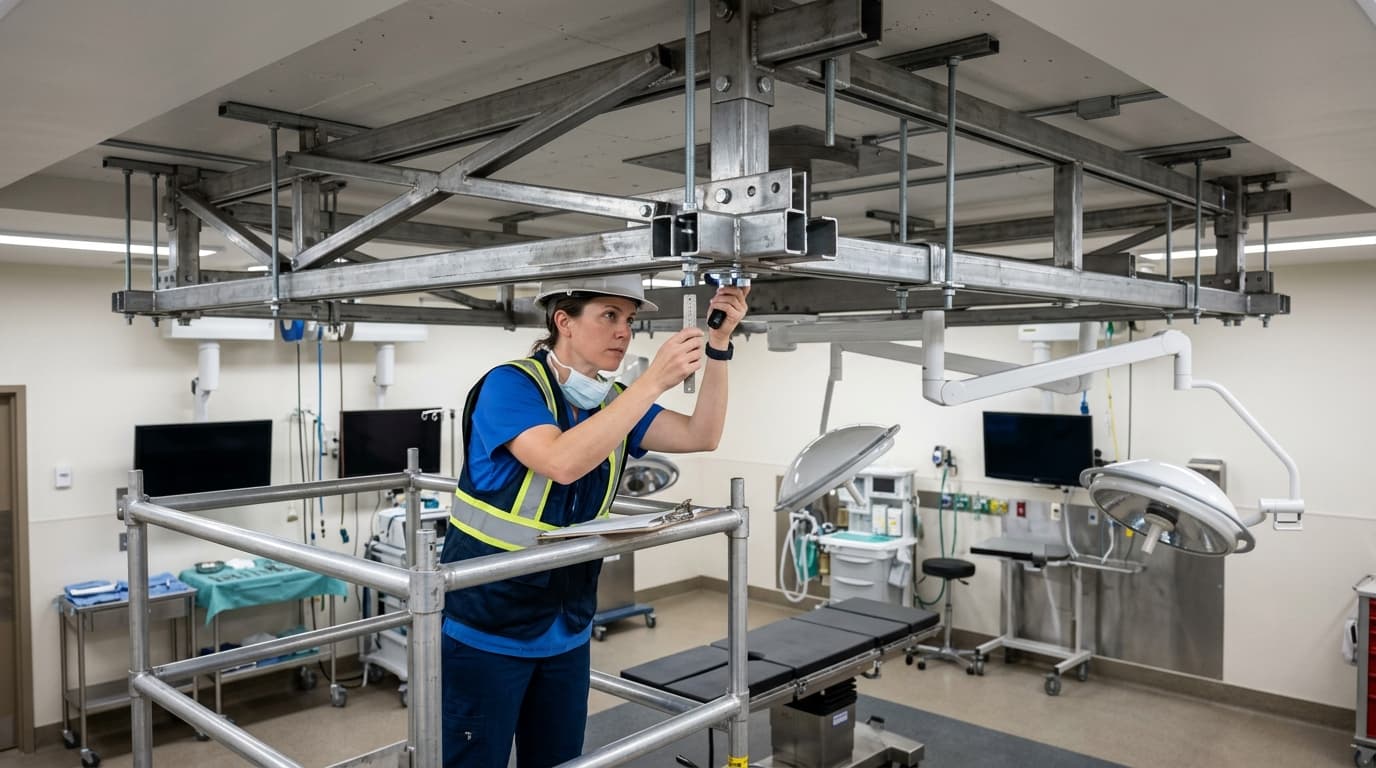 Halogen Operating Lamp Ceiling Mounts: Structural Needs