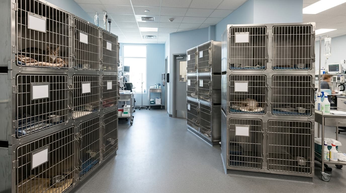 Modular Pet Cage Layouts for Clinical Workflow Efficiency