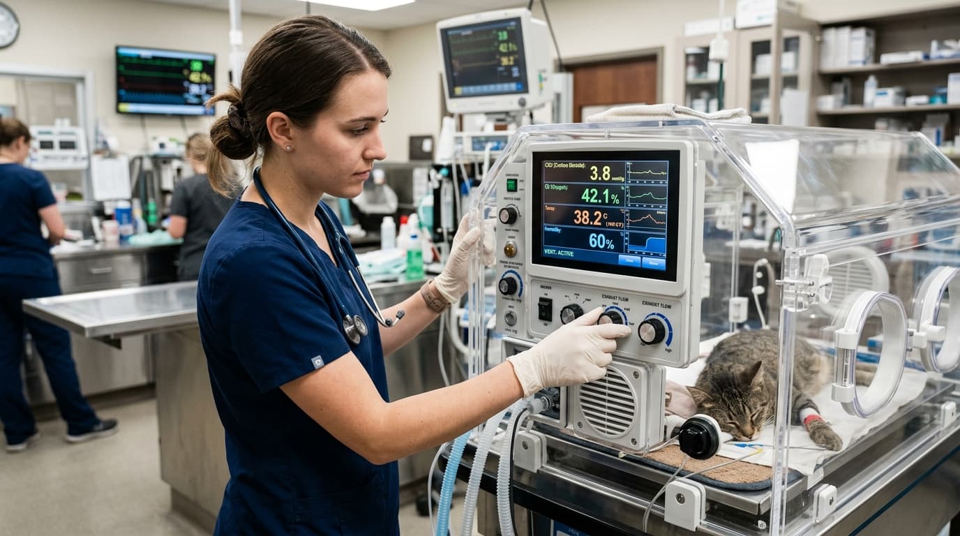 Pet ICU Incubator CO2 levels: Managing ventilation risks
