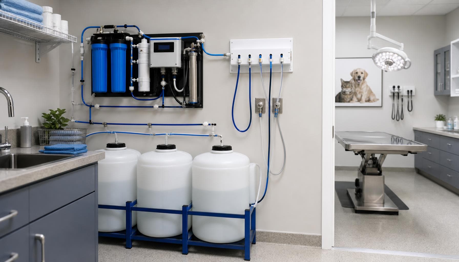 Water Purifier Sizing for Multi-Room Veterinary Clinics